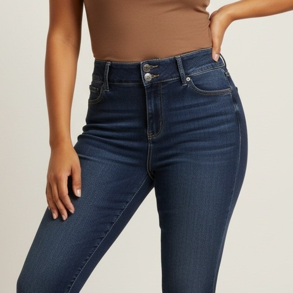 Torrid Womens Super Soft Jegging Dark Wash Denim Casual 16S Short - Picture 11 of 11